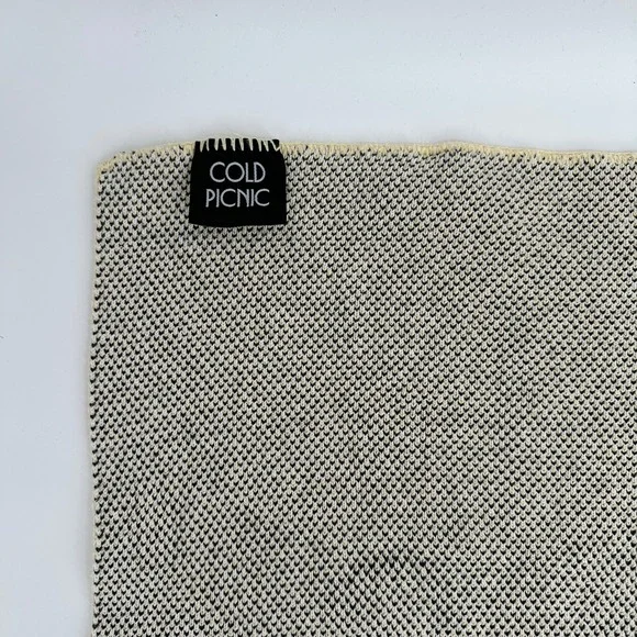 Cold Picnic Cow Knit Baby Lap Throw Blanket Lemon Made in USA RARE - Picture 6 of 8